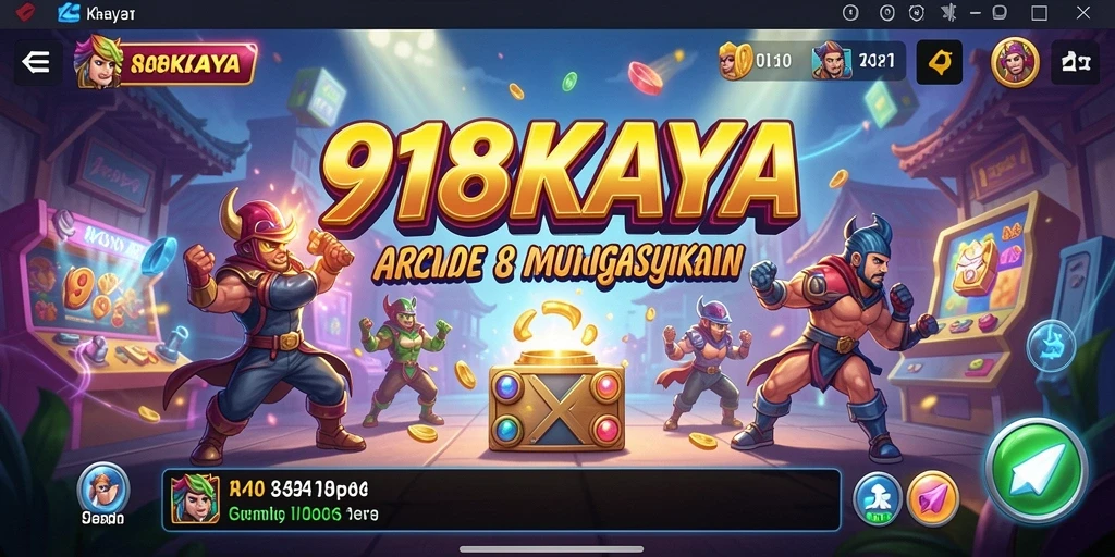 Screenshot 918KAYA menunjukkan keseruan gameplay Arcade yang menegangkan.