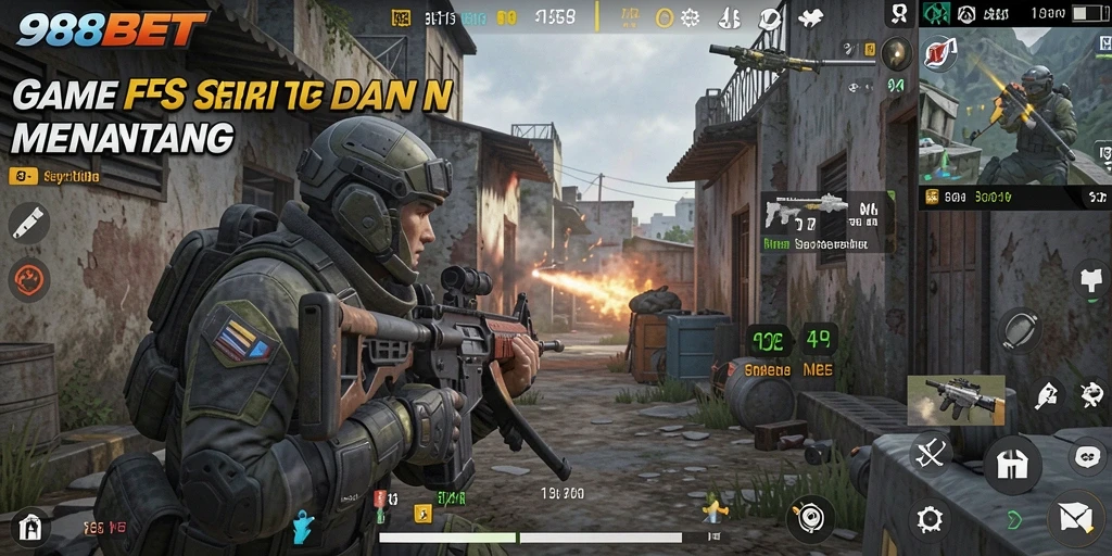 Screenshot gameplay 988BET yang menampilkan aksi tembak-menembak yang seru.