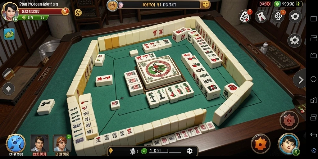 Tampilan gameplay DYO1 yang mendebarkan dengan desain ubin Mahjong.