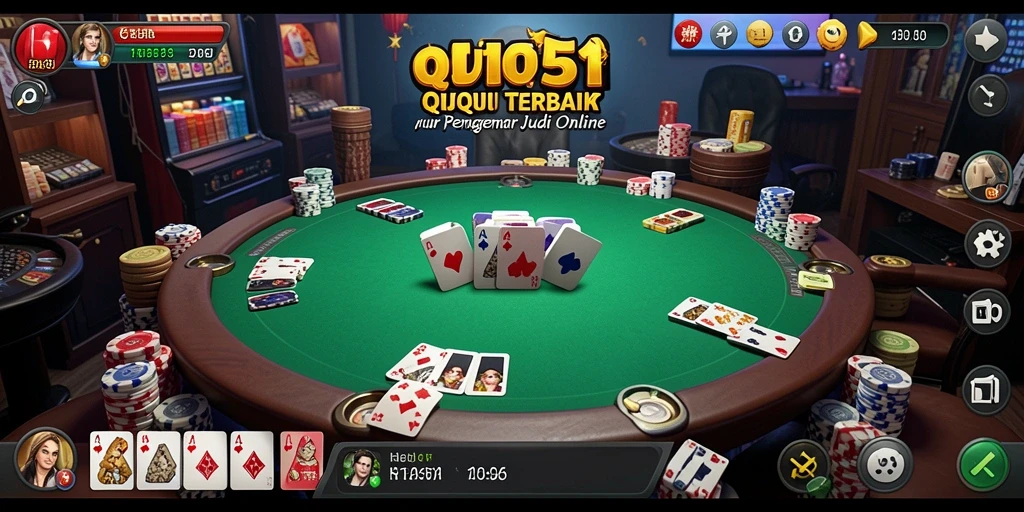 Gameplay HOT51 menampilkan momen seru dalam permainan QiuQiu.