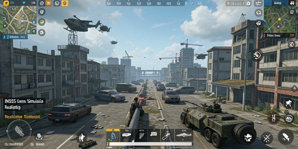 Tampilan gameplay INS55 yang seru dan menantang di arena simulasi.