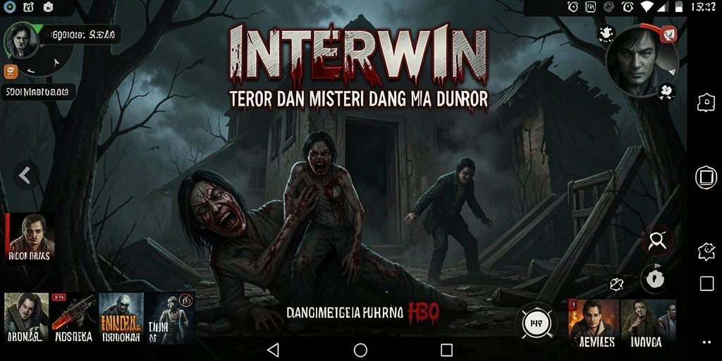 Screenshot INTERWIN menampilkan suasana gameplay yang menakutkan dan mencekam.