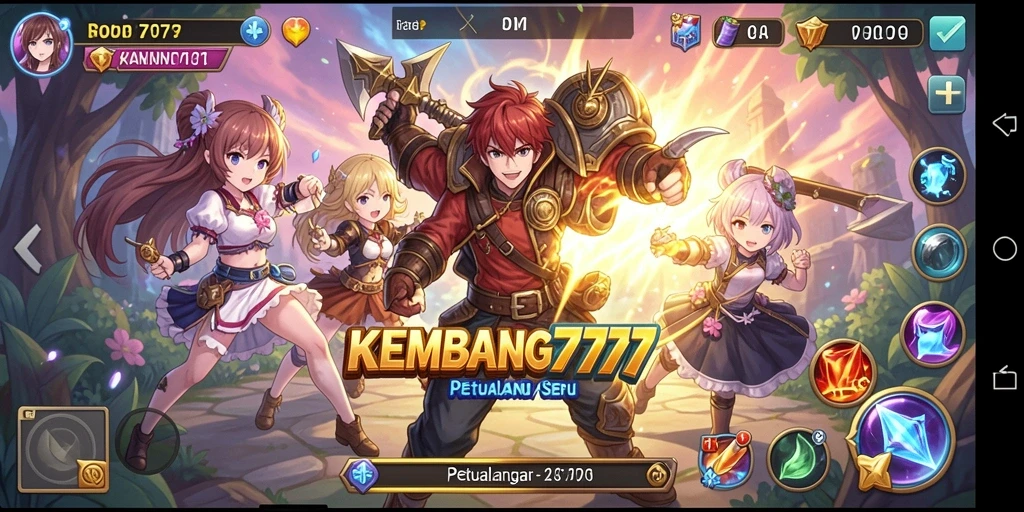 Tampilan gameplay KEMBANG777 yang penuh aksi dan warna.