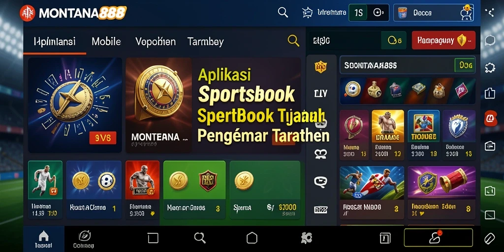 Screenshot gameplay MONTANA88 menunjukkan fitur sportsbook yang menarik.