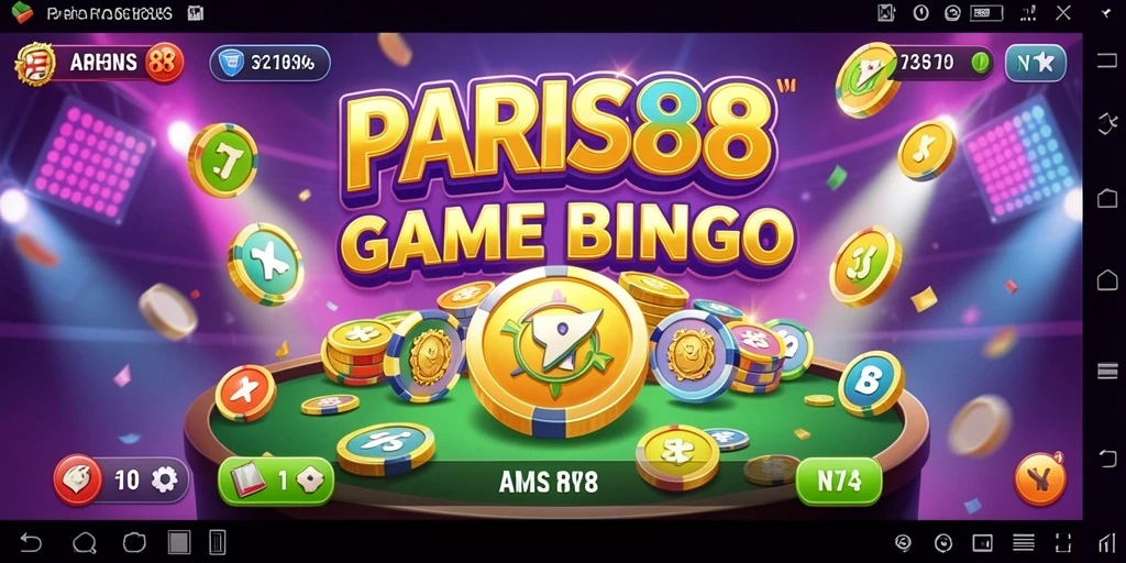 Tangkapan layar dari gameplay Bingo di PARIS88 yang menarik dan interaktif.