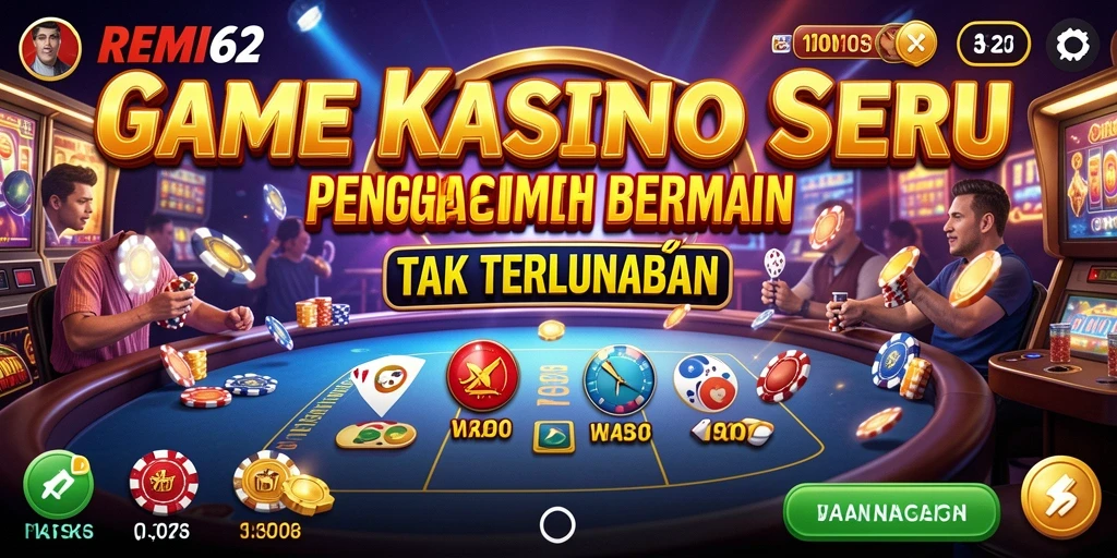 Screenshot <strong>REMI62</strong> menampilkan gameplay Kasino yang menarik dan interaktif.