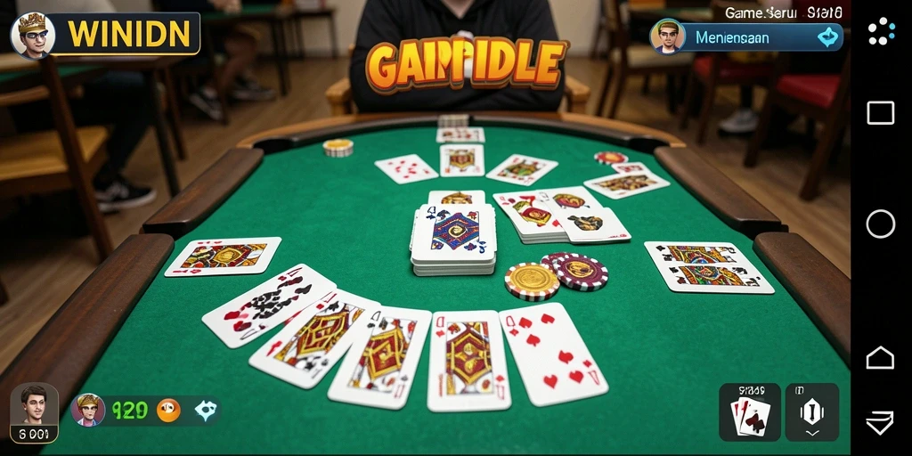 Tampilan gameplay Gaple yang seru dan interaktif di WINIDN.