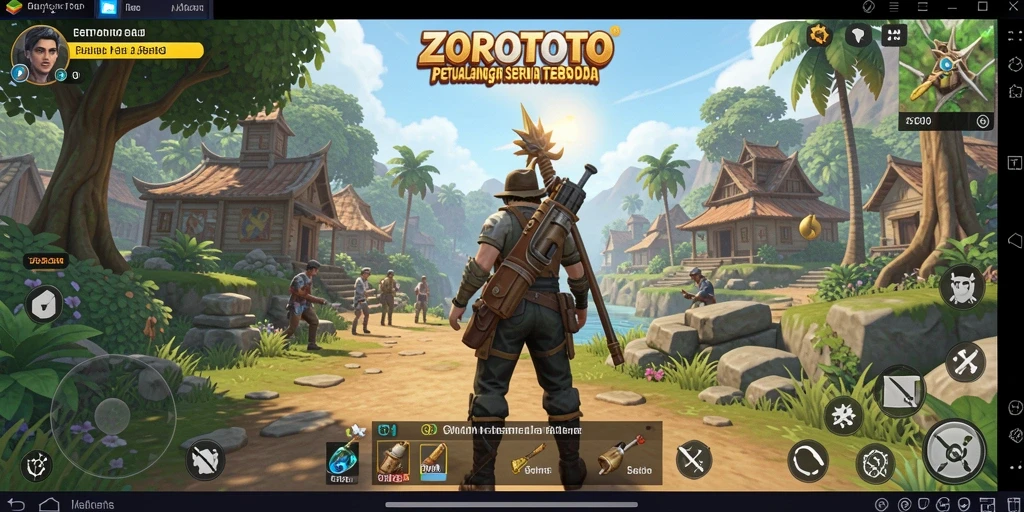 Tampilan gameplay ZOROTOTO yang menampilkan petualangan seru di dunia terbuka.